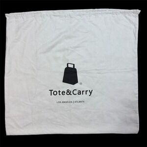 Tote and Carry Dust Bag Los Angeles Atlanta Logo Black White Drawstring Pouch